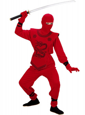 Fato Ninja dragão vermelho