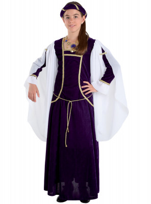 Fato Rainha medieval para menina