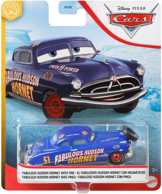 Figura Carro Fabulous Hudson Hornet com Roda - Cars 3