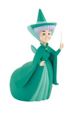 Figura Fada Madrinha verde Princesa Bela Adormecida