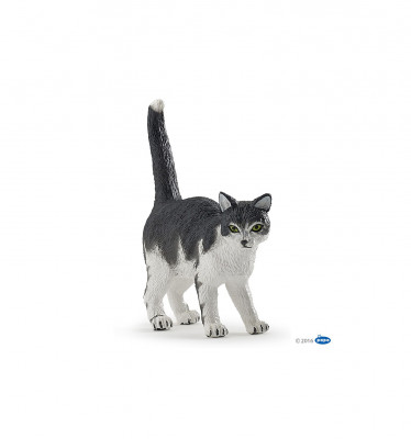 Figura Gato Preto e Branco Papo