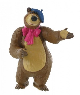 Figura Masha Urso c/ boina 7 cm