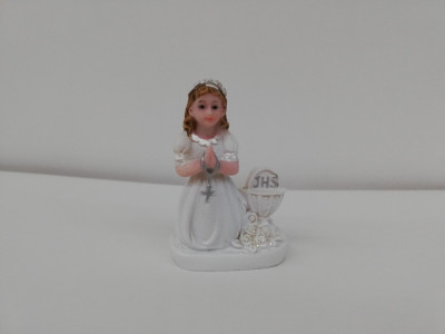 Figura Menina Primeira Comunhão Cálice 7cm