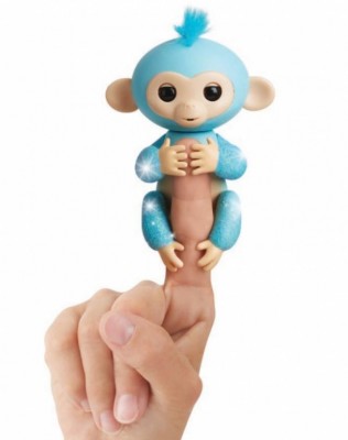 Fingerlings Amélia (azul) - Macacos Interactivos c/ brilho