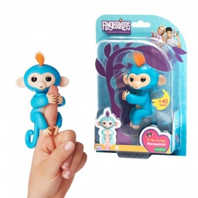 Fingerlings Bóris (azul) - Macacos Interactivos