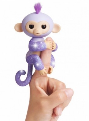Fingerlings Kiki (roxo) - Macacos Interactivos c/ brilho