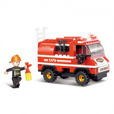 Fire Alarm Mini Camião dos Bombeiros 133 pcs Sluban