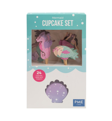 Formas Cupcake + Toppers Sereia PME