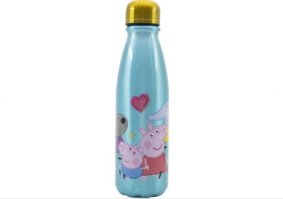 Garrafa Alumínio 600ml Porquinha Peppa