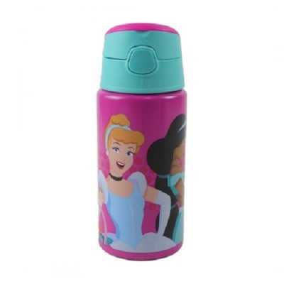 Garrafa Alumínio Flip Princesas Disney 500ml