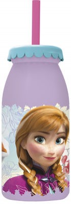 Garrafa plástica com palhinha Frozen Disney