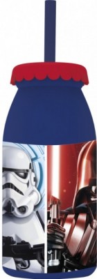 Garrafa plástica com palhinha Star Wars