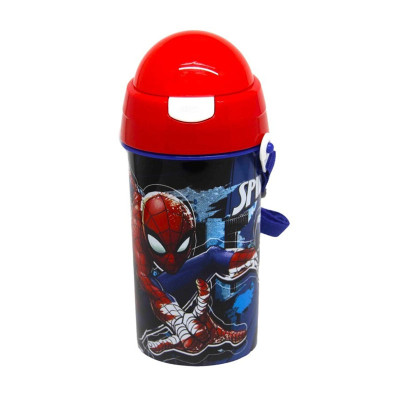 Garrafa Pop Up 500ml Spiderman Marvel