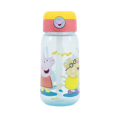 Garrafa Pop Up água transparente Porquinha Peppa