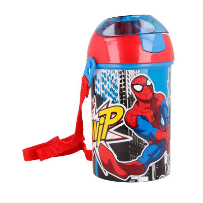 Garrafa Pop Up Spiderman Thwip 450ml