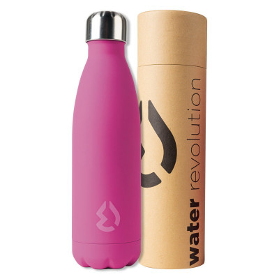 Garrafa térmica Water Revolution inox rosa 500ml