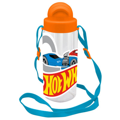 Garrafa Tritan Hot Wheels com cordão 500ml