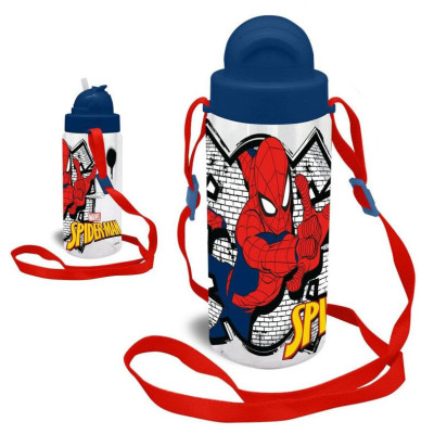 Garrafa Tritan Spiderman Marvel com cordão 500ml