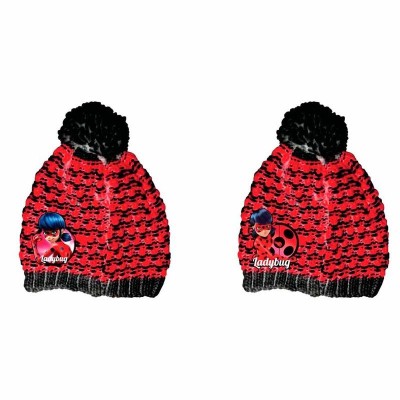 Gorro Ladybug com pompom - sortido