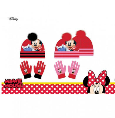 Gorro Lycra e Malha + luvas Minnie Mouse sortido