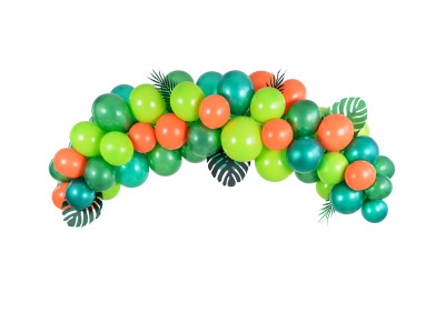 Grinalda Balões Verde e Laranja 200cm