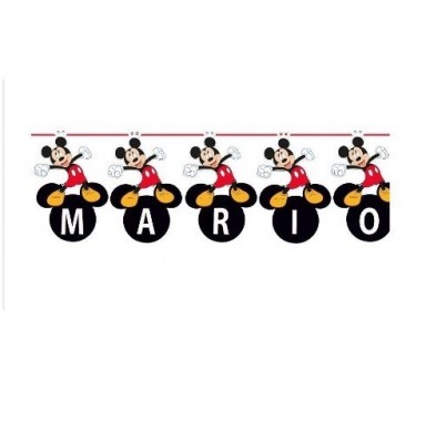 Grinalda Personalizável + Letras Autocolantes do Mickey 3,65m