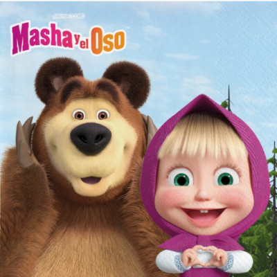 Guardanapos Masha e o Urso sky