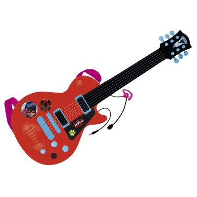 Guitarra electrónica com microfone Ladybug