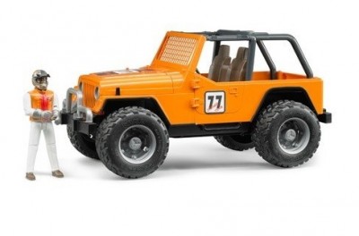 Jeep Corrida todo terreno c/ figura (laranja)