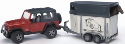 Jeep Wrangler Unlimited c/ reboque + Cavalo Bruder
