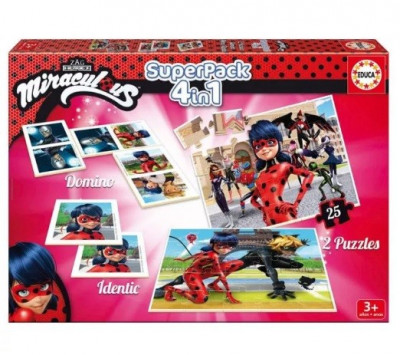 Jogo 4 em 1 Ladybug