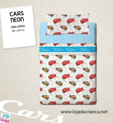Jogo Cama Lençóis Cars Neon
