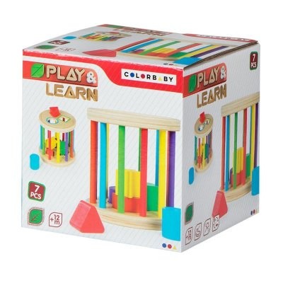 Jogo de madeira + 6 fig.geométricas - Play & Learn