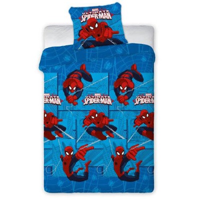 Jogo lençol cama Marvel Spiderman Web 105cm