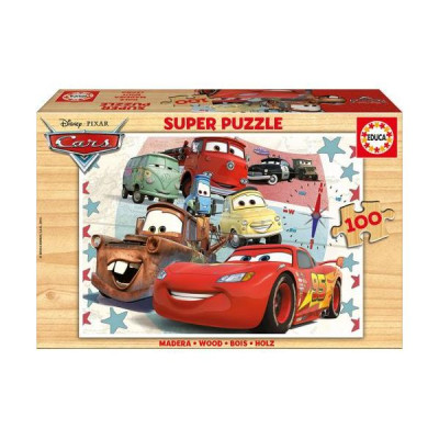 Jogo Puzzle madeira Cars Disney 100 pçs