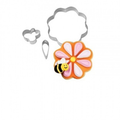 Kit 3 Cortadores de bolo Flores Wilton Kit 3 Cortadores de bolo Flores Wilton