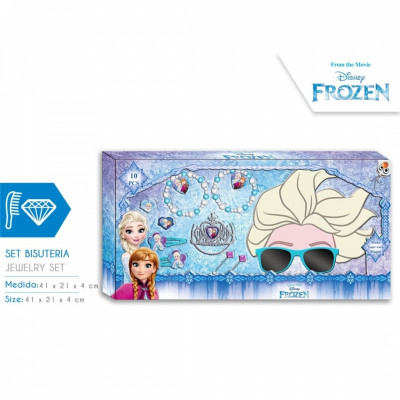 Kit acessórios de cabelo, jóias e óculos de sol 3D Frozen