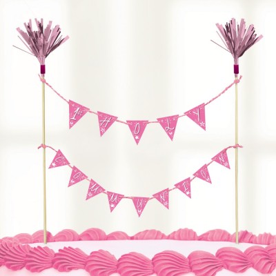 Kit decoração comunhão rosa 23x24cm