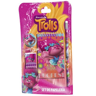 Kit papeleria Trolls Poppy True Colors 4pçs