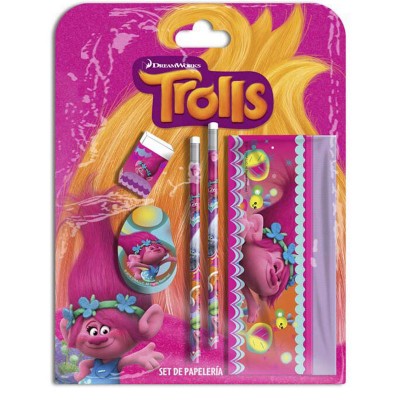 Kit papeleria Trolls Poppy True Colors 5pçs