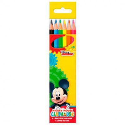 Lápis 6 cores Mickey Mouse ClubHouse