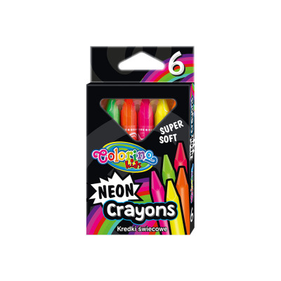Lápis Cera Neon 6 Cores Colorino