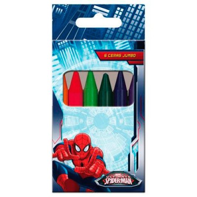 Lápis de cera 6 cores Ultimate Spiderman Marvel