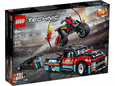 Lego Technic Moto e Camião Acrobacias 42106