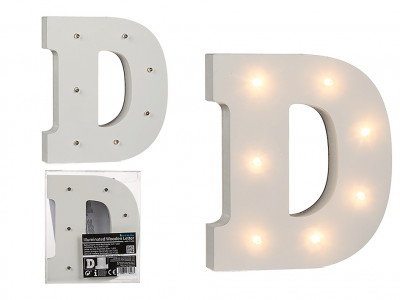 Letra D Luminosa c/ Leds