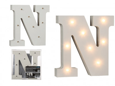 Letra N Luminosa c/ Leds