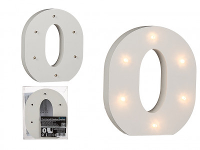 Letra O Luminosa c/ Leds