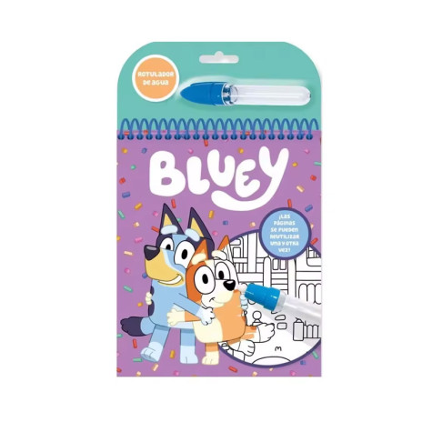 Libro Para Colorear C/rotulador de Agua Bluey