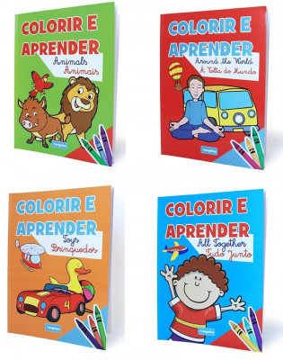 Livro Colorir e Aprender Bilingue Sortido