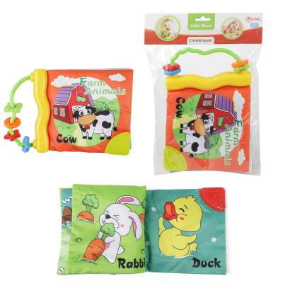 Livro Pano Chocalho Bebé Animais da Quinta